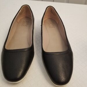 Naturalizer Women's Alya Ballet Flat BLACK Size 8M Leather Uppers
